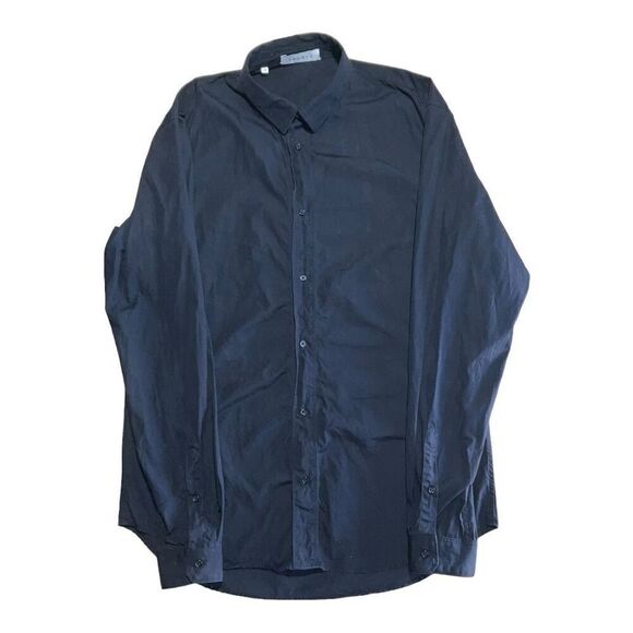 Sandro Other - 🕴 Sandro Paris XL – Midnight Navy Luxe Button-Up